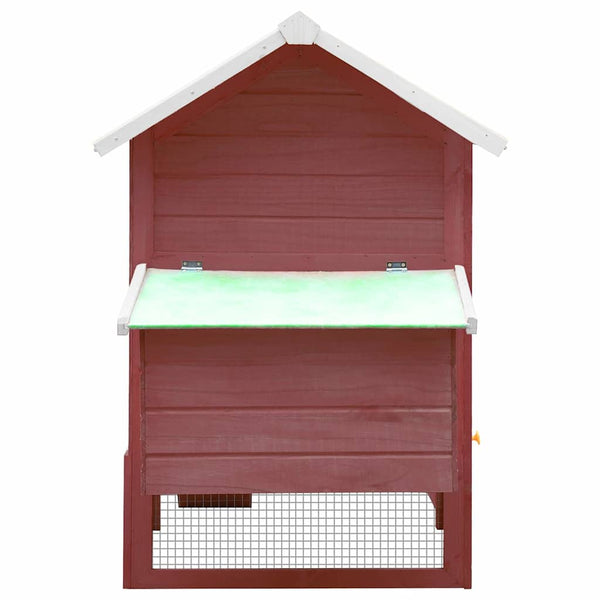 vidaXL Chicken Coop Mocca 170x81x110 cm Solid Pine & Fir Wood