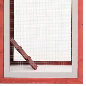 vidaXL Chicken Coop Red 170x81x110 cm Solid Pine and Fir Wood