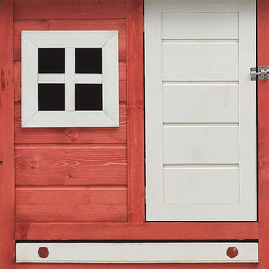 vidaXL Chicken Coop Red 170x81x110 cm Solid Pine and Fir Wood