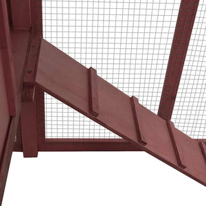 vidaXL Chicken Coop with Nest Box Mocha Brown and White Solid Fir Wood