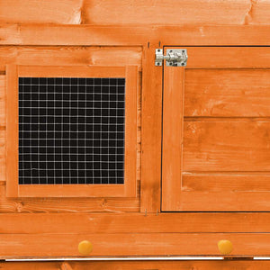 vidaXL Rabbit Hutch 140x63x120 cm Solid Fir Wood