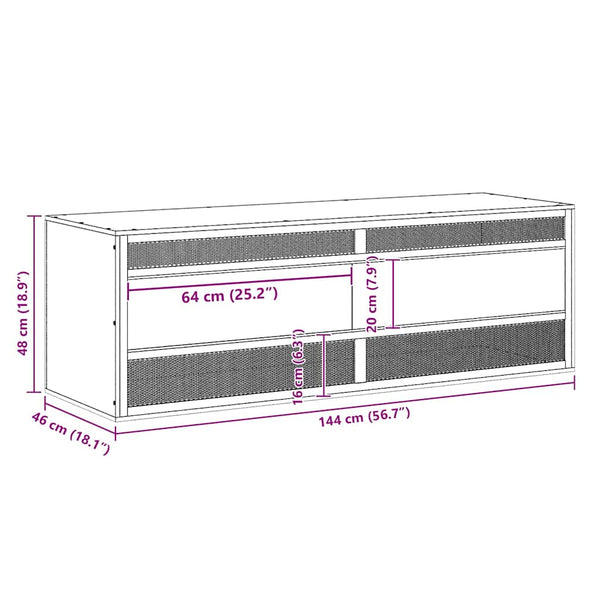 vidaXL Terrarium Wood-based Material 144x46x48 cm