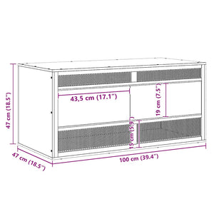 vidaXL Terrarium Engineered Wood 100x47x47 cm