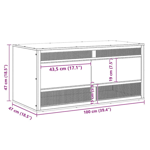 vidaXL Terrarium Engineered Wood 100x47x47 cm