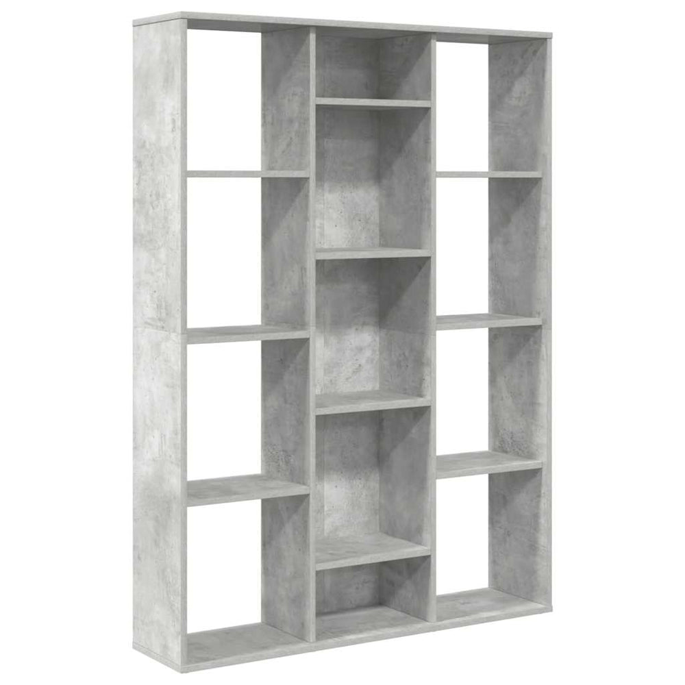 vidaXL Room Divider/Bookshelf Concrete Grey 100x24x140 cm Engineered Wood