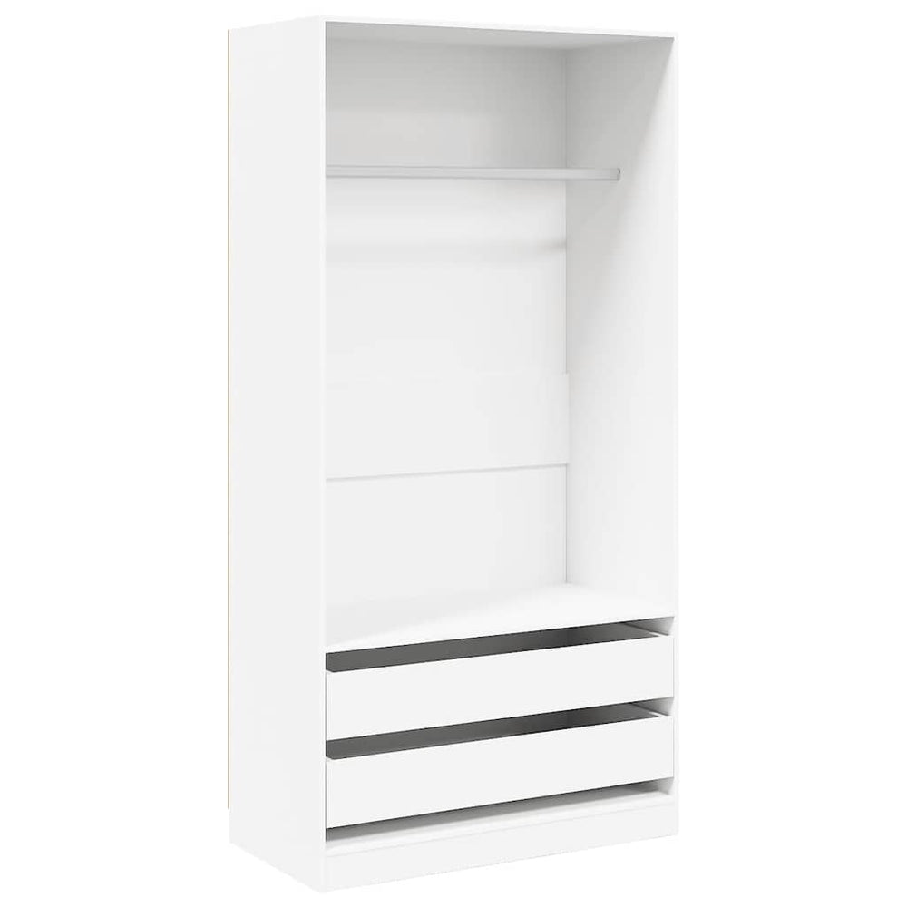 vidaXL Wardrobe White 100x50x200 cm Engineered Wood