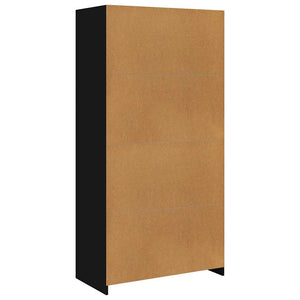 vidaXL Wardrobe Black 100x50x200 cm Engineered Wood