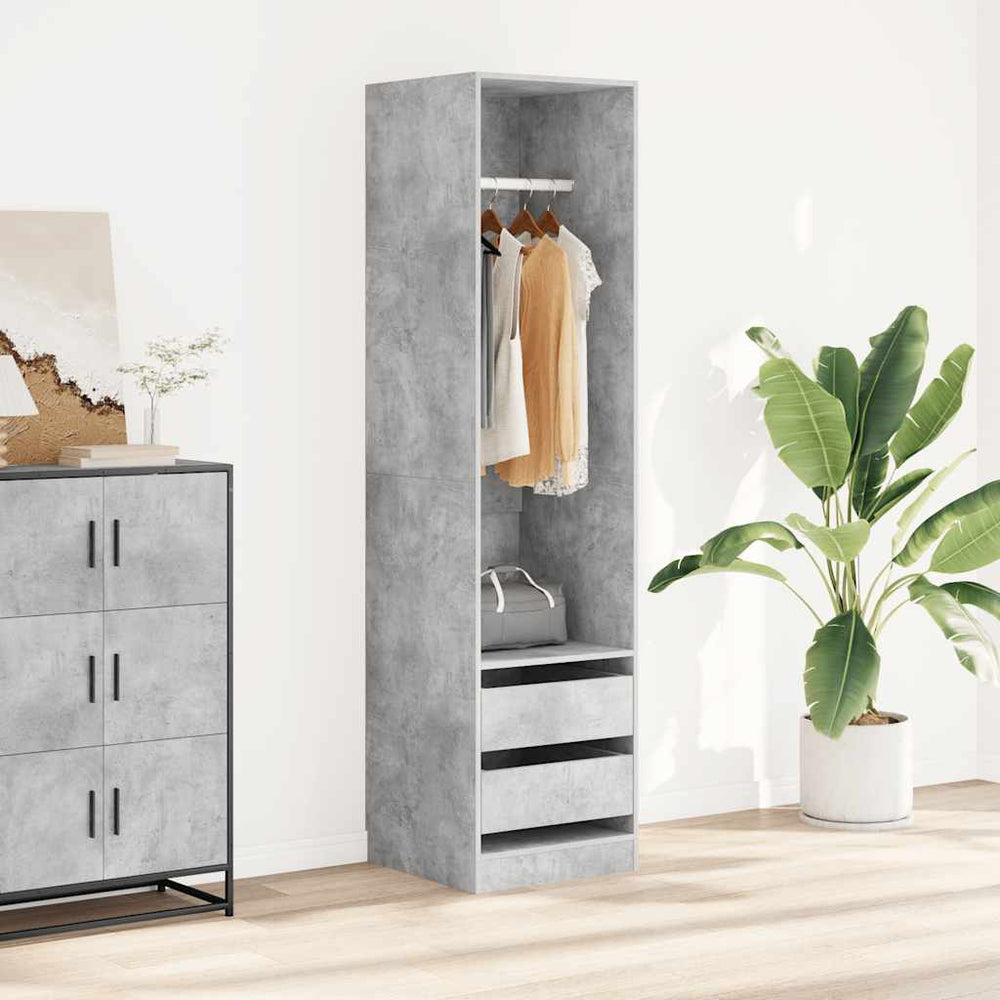 Kleiderschrank Betongrau 50x50x200cm