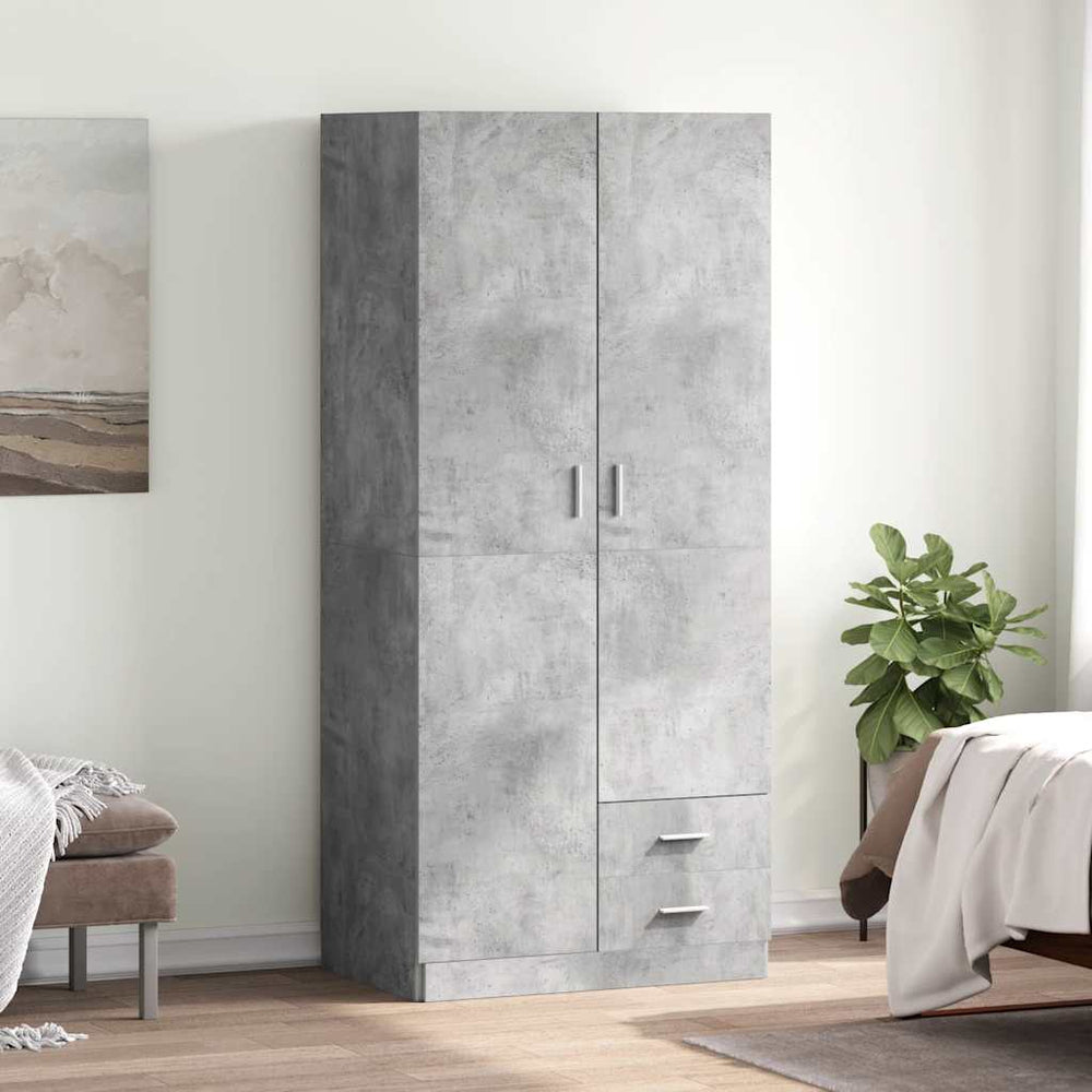 Kleiderschrank Betongrau 80x52x180 cm