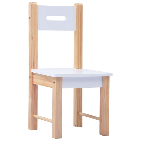 vidaXL 3-Piece Kids' Seating Set with Chalkboard Black and White