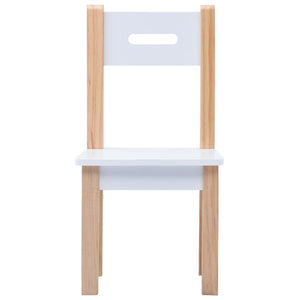 vidaXL 3-Piece Kids' Seating Set with Chalkboard Black and White
