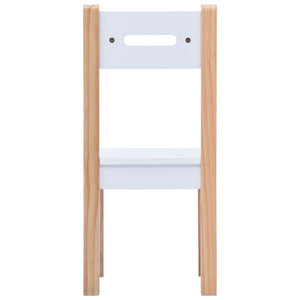 vidaXL 3-Piece Kids' Seating Set with Chalkboard Black and White