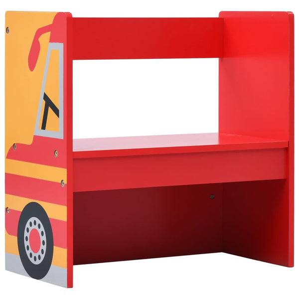 vidaXL 3-Piece Kids' Seating Set Fire Truck Design Wood