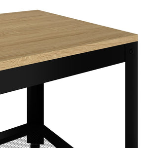 vidaXL Coffee Table Light Brown and Black 90x45x45 cm MDF and Iron