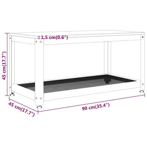 vidaXL Coffee Table Light Brown and Black 90x45x45 cm MDF and Iron