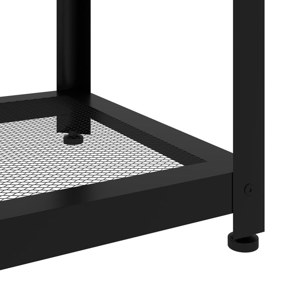 vidaXL Coffee Table Grey and Black 90x45x45 cm MDF and Iron