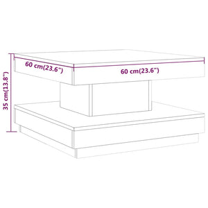 vidaXL Coffee Table Dark Brown 60x60x35 cm MDF