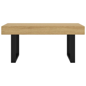 vidaXL Coffee Table Light Brown and Black 90x45x40 cm MDF and Iron