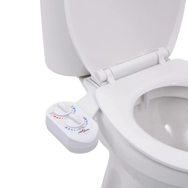 vidaXL Bidet Attachment for Toilet Seat Hot Cold Water Single Nozzle