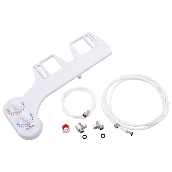 vidaXL Bidet Attachment for Toilet Seat Hot Cold Water Single Nozzle
