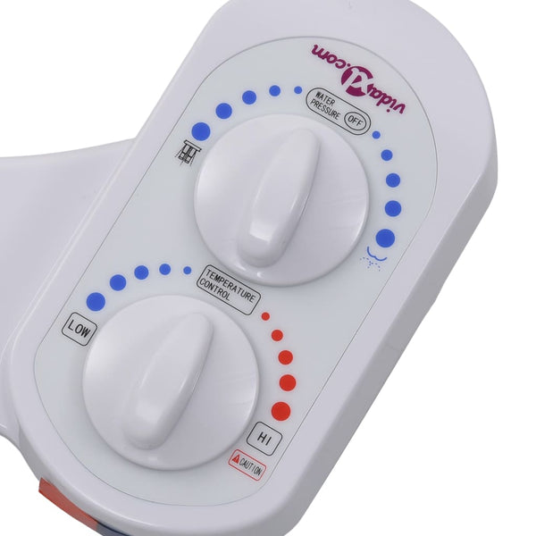 vidaXL Bidet Attachment for Toilet Seat Hot Cold Water Single Nozzle