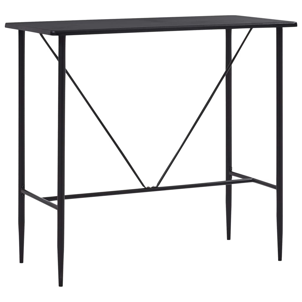 vidaXL Bar Table Black 120 x 60 x 110 cm MDF
