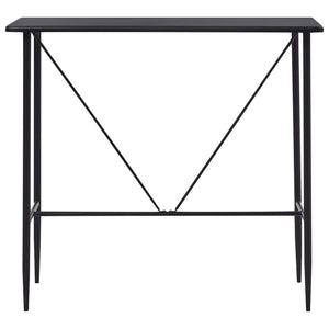 vidaXL Bar Table Black 120 x 60 x 110 cm MDF