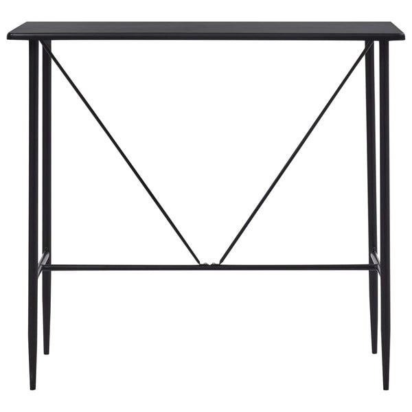 vidaXL Bar Table Black 120 x 60 x 110 cm MDF