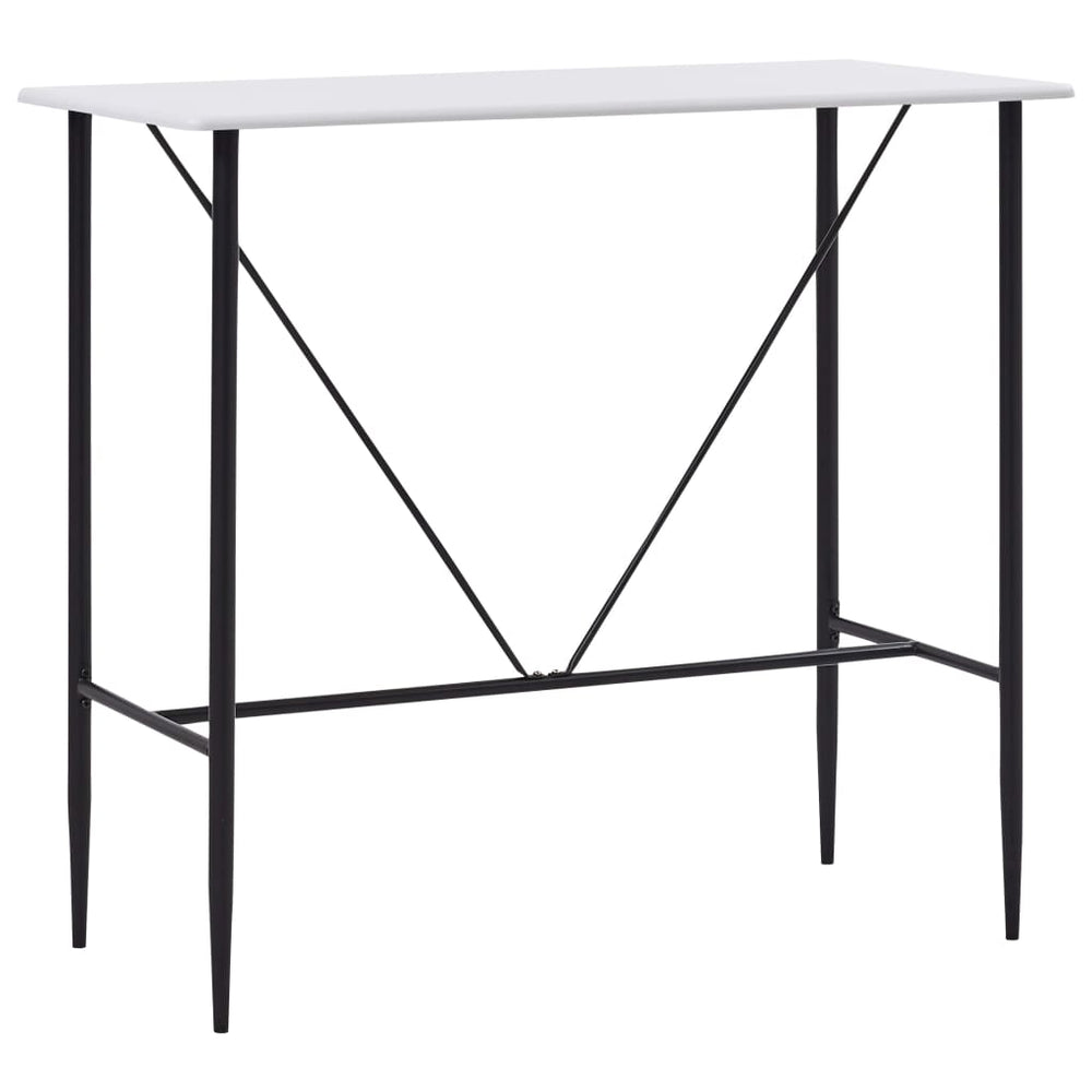 vidaXL Bar Table White 120 x 60 x 110 cm MDF