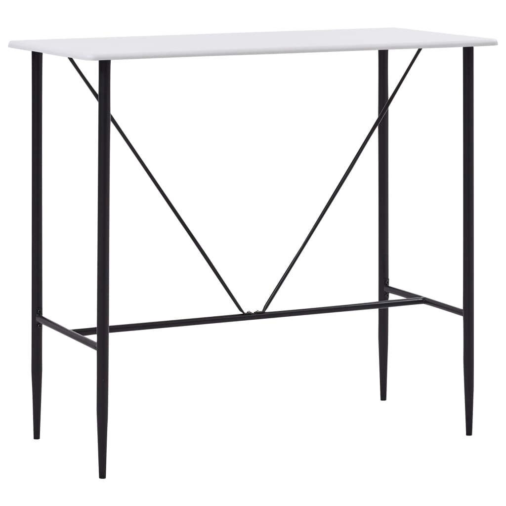 vidaXL Bar Table White 120 x 60 x 110 cm MDF