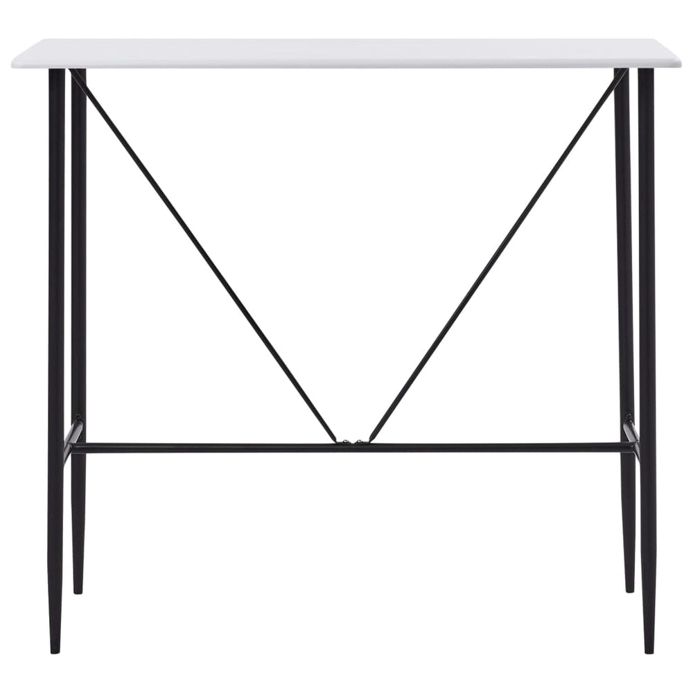 vidaXL Bar Table White 120 x 60 x 110 cm MDF