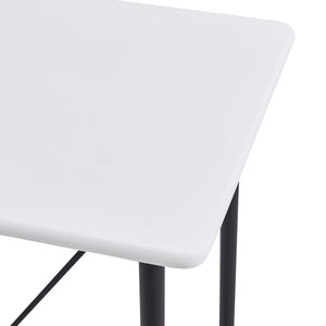vidaXL Bar Table White 120 x 60 x 110 cm MDF