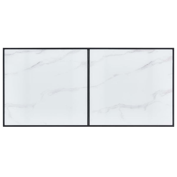 vidaXL Dining Table White 160 x 80 x 75 cm Tempered Glass