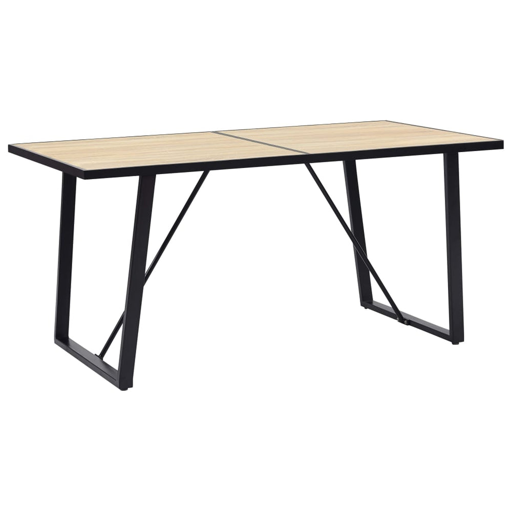 vidaXL Dining Table Oak Color 160x80x75 cm MDF
