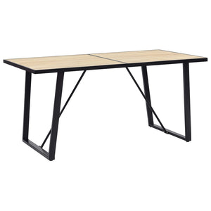 vidaXL Dining Table Oak Color 160x80x75 cm MDF