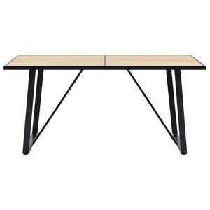 vidaXL Dining Table Oak Color 160x80x75 cm MDF