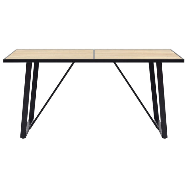 vidaXL Dining Table Oak Color 160x80x75 cm MDF
