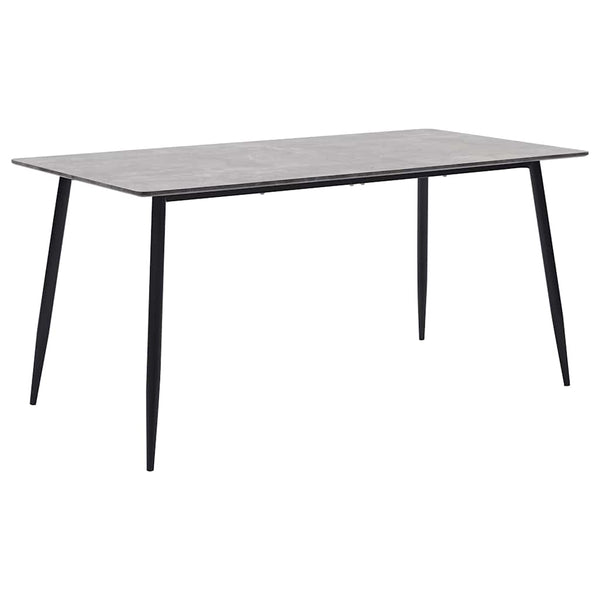 vidaXL Dining Table Grey 160×80×75 cm MDF