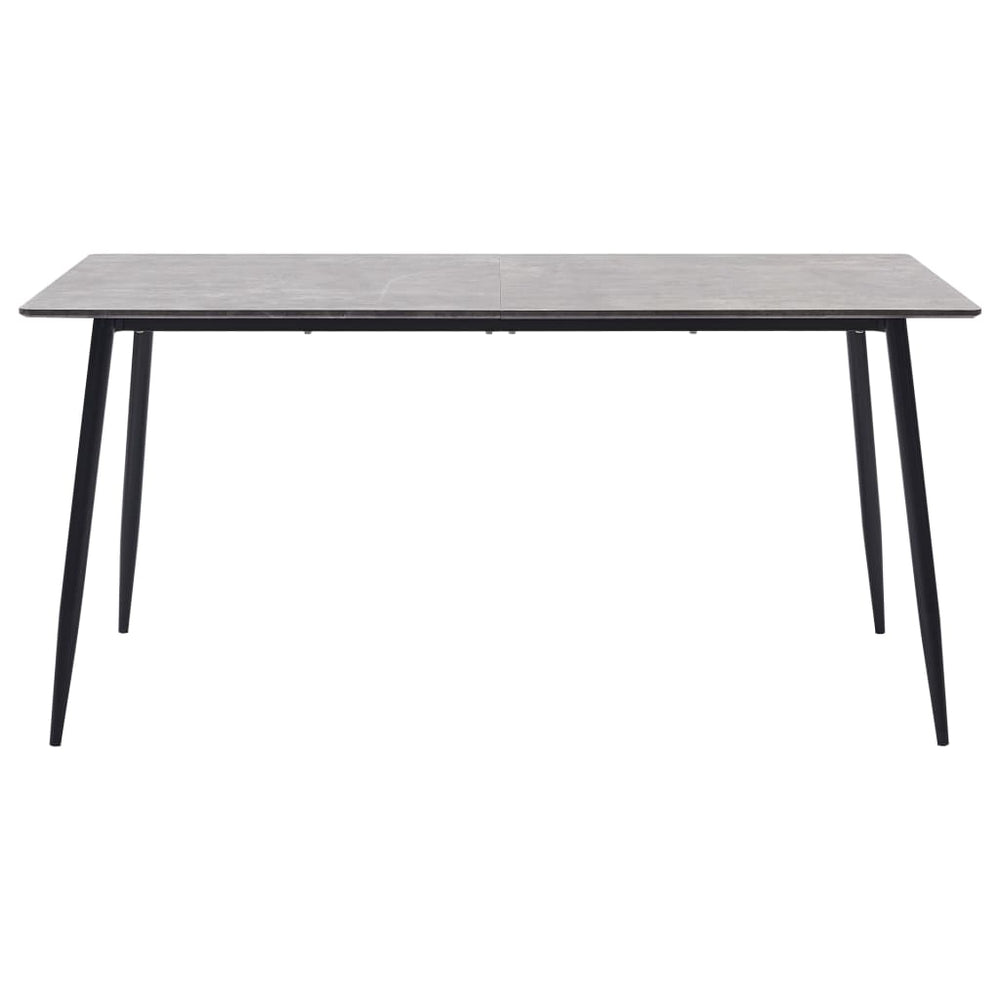vidaXL Dining Table Grey 160×80×75 cm MDF