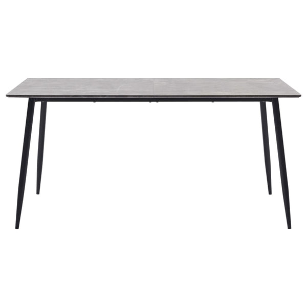vidaXL Dining Table Grey 160×80×75 cm MDF