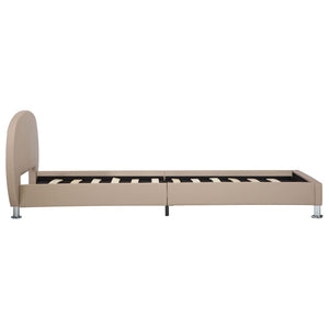 vidaXL Bed Frame Cappuccino Brown Faux Leather 100x200 cm