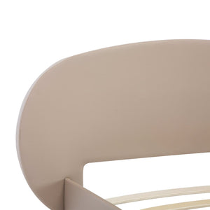 vidaXL Bed Frame Cappuccino Brown Faux Leather 100x200 cm