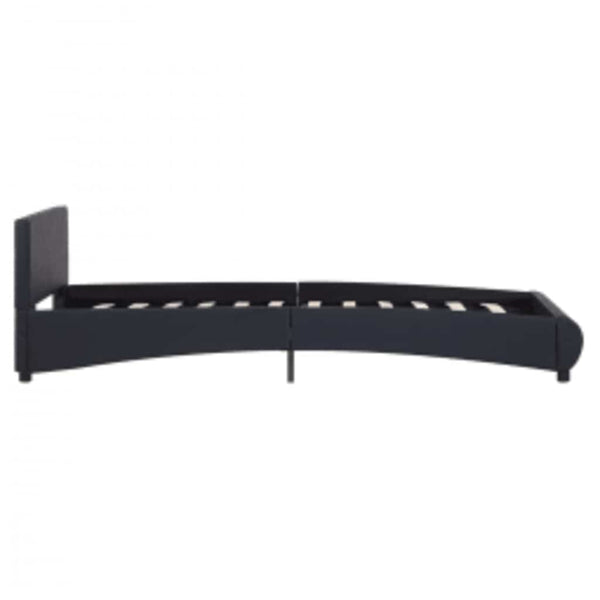 vidaXL LED Bed Frame Black Faux Leather 100x200 cm