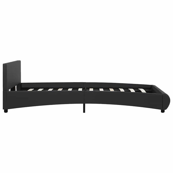 vidaXL Bed with LED Lighting without Mattress Black 120x200 cm