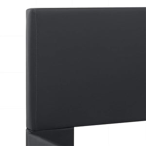 vidaXL Bed with LED Lighting without Mattress Black 120x200 cm