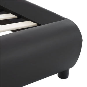 vidaXL Bed with LED Lighting without Mattress Black 120x200 cm