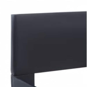 vidaXL LED Bed Frame Black Faux Leather 140x200 cm