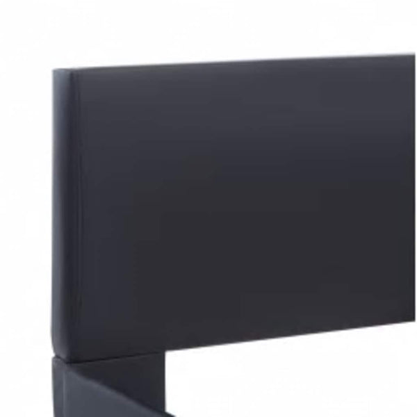 vidaXL LED Bed Frame Black Faux Leather 140x200 cm