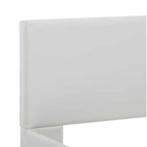 vidaXL LED Bed Frame White Faux Leather 90x200 cm