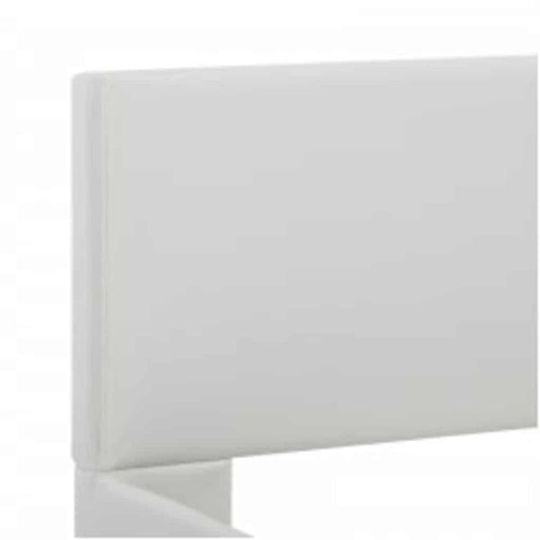 vidaXL LED Bed Frame White Faux Leather 100x200 cm